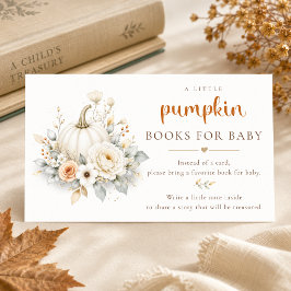 Liten pumpa höst baby shower bok tilläggskort