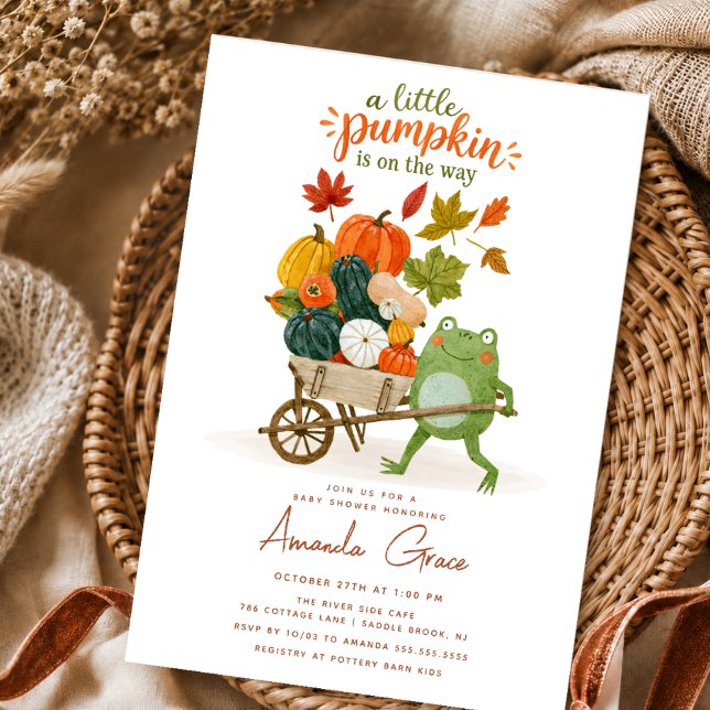 Liten Pumpa Höst Baby Shower Inbjudan (Skapare uppladdad)
