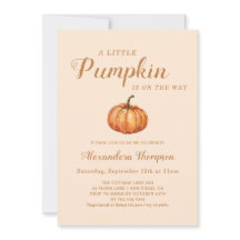 Liten pumpa höst baby shower