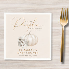 Liten Pumpa Höst Baby Shower Pappersservett