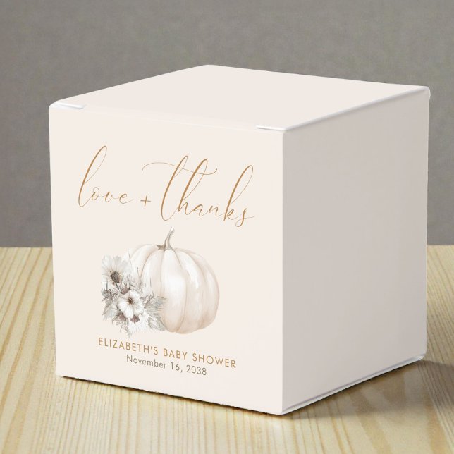 Liten Pumpa Höst Baby Shower Presentaskar (Little Pumpkin Fall Baby Shower Favor Boxes)