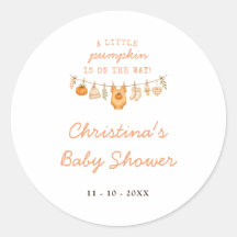 Liten Pumpa Höst Baby Shower