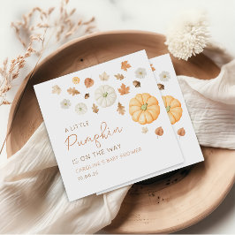 Liten pumpa höst baby shower servetter