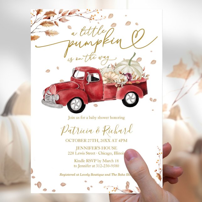 Liten Pumpa Höst Bebis Shower Budget Inbjudan Flygblad (Skapare uppladdad)