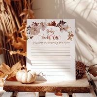 Liten pumpa höst rustic baby hink lista