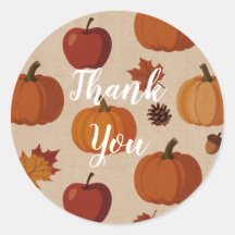 Liten pumpa höstskörd | Baby Shower-dekal