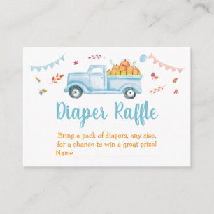 Liten Pumpa Lastbil Baby Shower Blöja Lotteri Tilläggskort