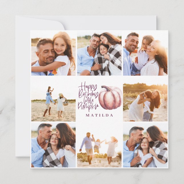 liten pumpa lila rosa blommigt multifoto (Framsida)