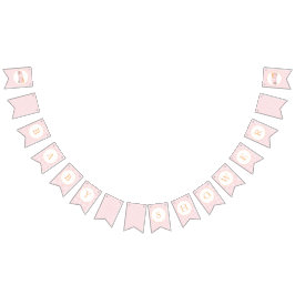 Liten pumpa ljusrosa lastbil Baby Shower Vimplar