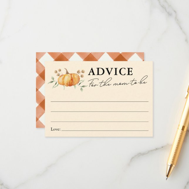 Liten pumpa neutralt bebisfesttips för mamma  tilläggskort (Fram/Back In Situ)