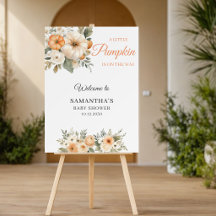 Liten pumpa orange vit blomstergos för bebis
