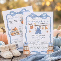 Liten pumpa på väg Höst Baby Shower