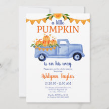 Liten Pumpa Pojke Baby Shower Allt-i-ett