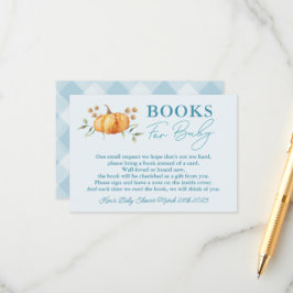 Liten pumpa pojke Baby Shower Böcker för bebis Tilläggskort