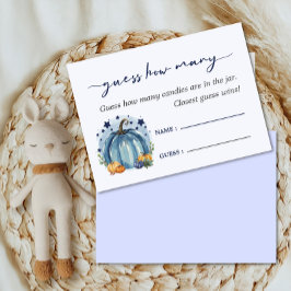 Liten Pumpa Pojke Baby Shower Gissa Hur Många Tilläggskort
