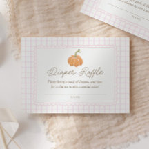 Liten pumpa rosa baby shower blöja- lotteri