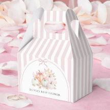 Liten pumpa rosa båge baby shower