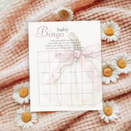Liten pumpa rosa rosett babypresentbingo