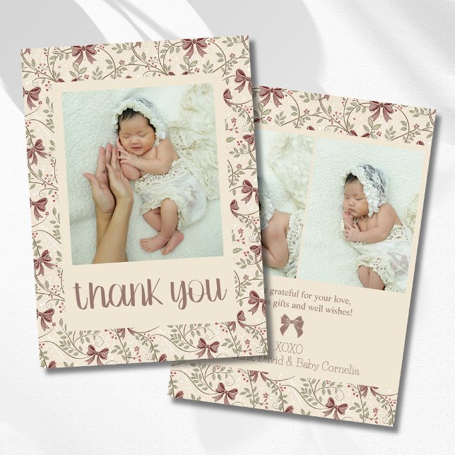 Liten Pumpa Sageblad Baby Foto Tack Meddelande (Skapare uppladdad)