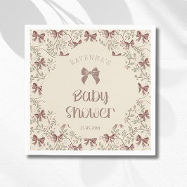 Liten Pumpa Salvia Blad Båge Baby Shower Pappersservett