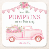 Liten Pumpa Tvilling Flickor Baby Shower