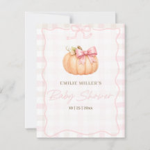 Liten pumpabarn Baby Shower Höst Rosa Pumpa Slinga