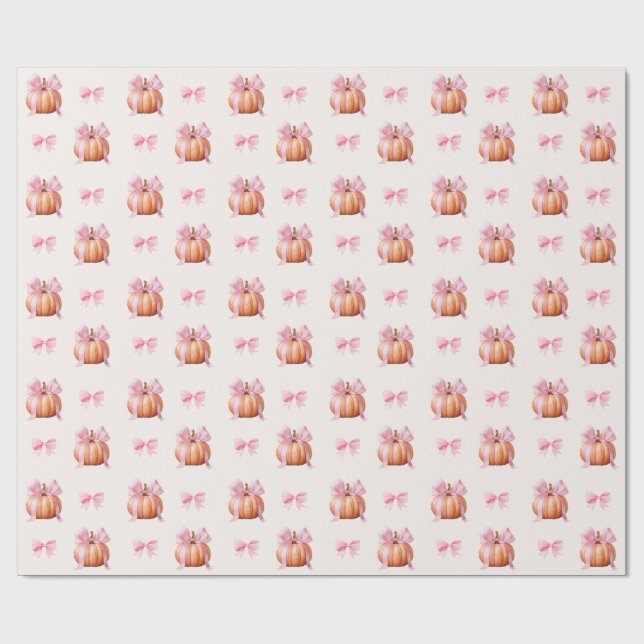 Liten pumpabarnvakt – Rosa båge höst Presentpapper (Platt)