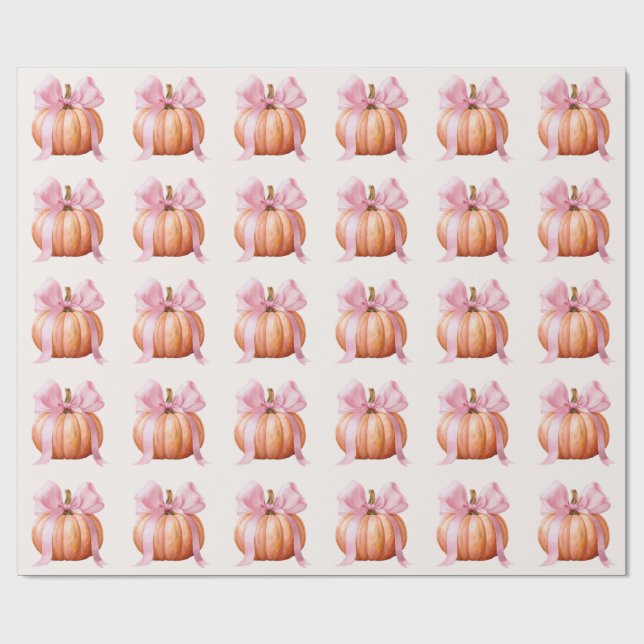 Liten pumpabarnvakt – Rosa båge höst Presentpapper (Platt)