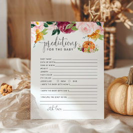 Liten pumpabebis förutsägelsekort