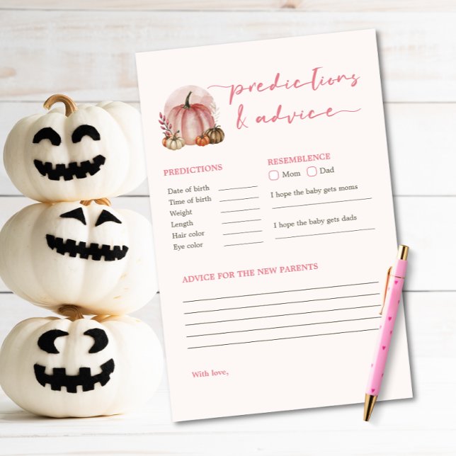 Liten pumpaflicka, baby shower förutspelser spel (Skapare uppladdad)