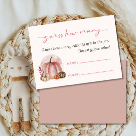 Liten Pumpaflicka Baby Shower Gissa Hur Många Tilläggskort