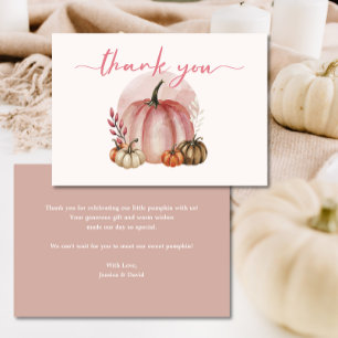 Liten Pumpaflicka Rosa Baby Shower Tack Kort