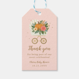 Liten pumpaglicka baby shower tack presentetikett