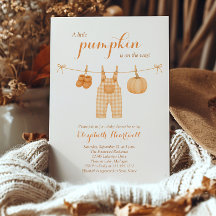 Liten pumpaklädtork för baby shower på hösten