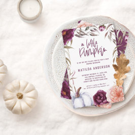 Liten pumpdockans vattenfärgsdusch för blommigt ba