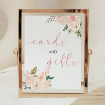 Liten Pumpkin Baby Shower Cards and Gifts Sign