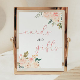 Liten Pumpkin Baby Shower Cards and Gifts Sign Poster