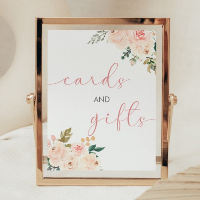 Liten Pumpkin Baby Shower Cards and Gifts Sign Poster (Skapare uppladdad)