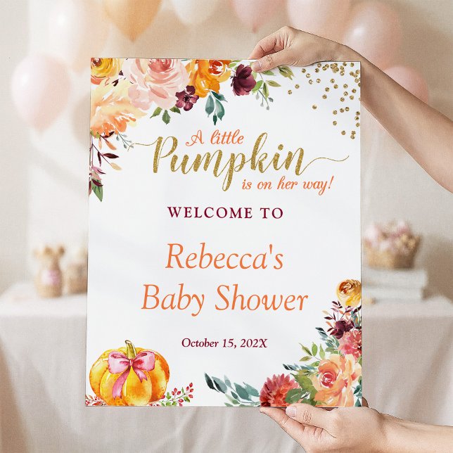 Liten Pumpkin-Blommigt för babyskor - skylt (Skapare uppladdad)