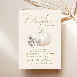 Liten Pumpkin Boho Höst Bebis Shower Inbjudningar
