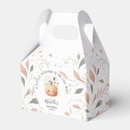 Liten Pumpkin på Way Fall Blommigt Baby Shower Presentaskar