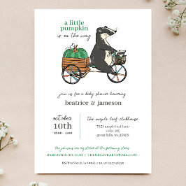 Liten Pumpkin på Way Par Baby Shower Inbjudningar