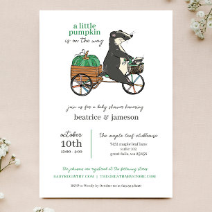 Liten Pumpkin på Way Par Baby Shower Inbjudningar