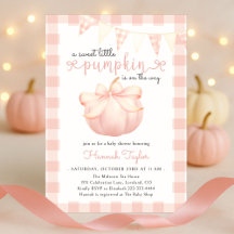 Liten Pumpkin på Way Rosa Bow Baby Shower