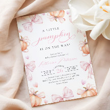Liten Pumpkin på Way Rosa Bow Baby Shower