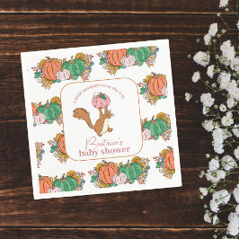 Liten Pumpkin på Way Rosa Girls Baby Shower Pappersservett