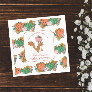 Liten Pumpkin på Way Rosa Girls Baby Shower Pappersservett