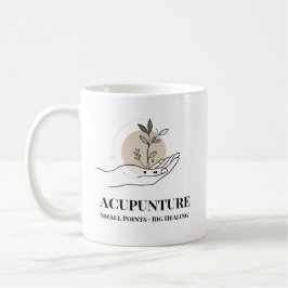 Liten Punkt Stor Läkningsmugg Akupunktur Välbefinn Kaffemugg