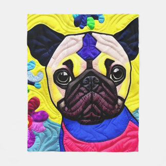 Liten Puppy-kopia som design Fleecefilt