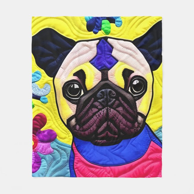 Liten Puppy-kopia som design Fleecefilt (Framsidan)